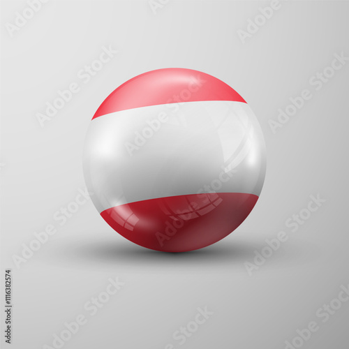Free Download 3d sphere background with flag of Austria - GFXLoad