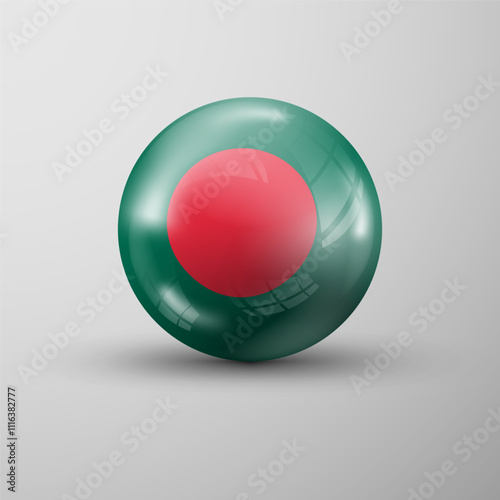 3d sphere background with flag of Bangladesh