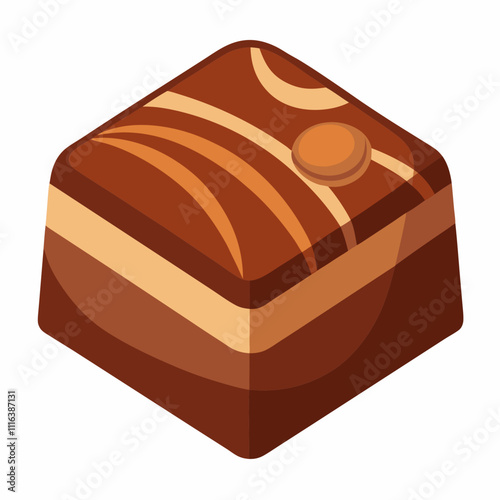 Chocolate Vector on White Background: Sweet Dessert Illustration
