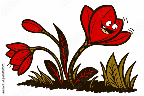 How to Create Funny Delicate Dewdrop Leaves Clipart on a White Background