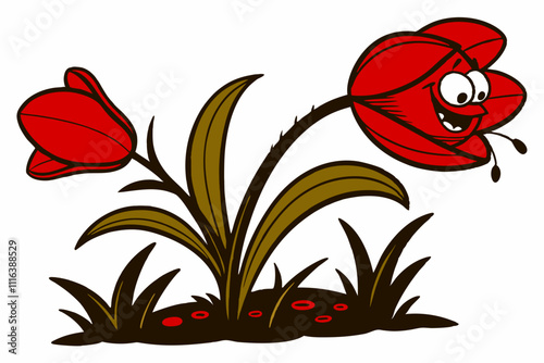 How to Create Funny Delicate Dewdrop Leaves Clipart on a White Background