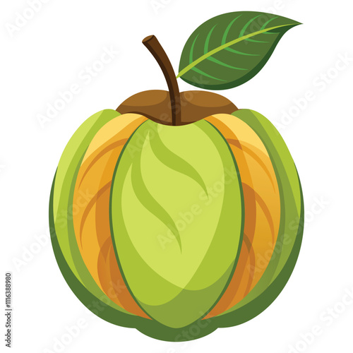 balsam apple on white background
