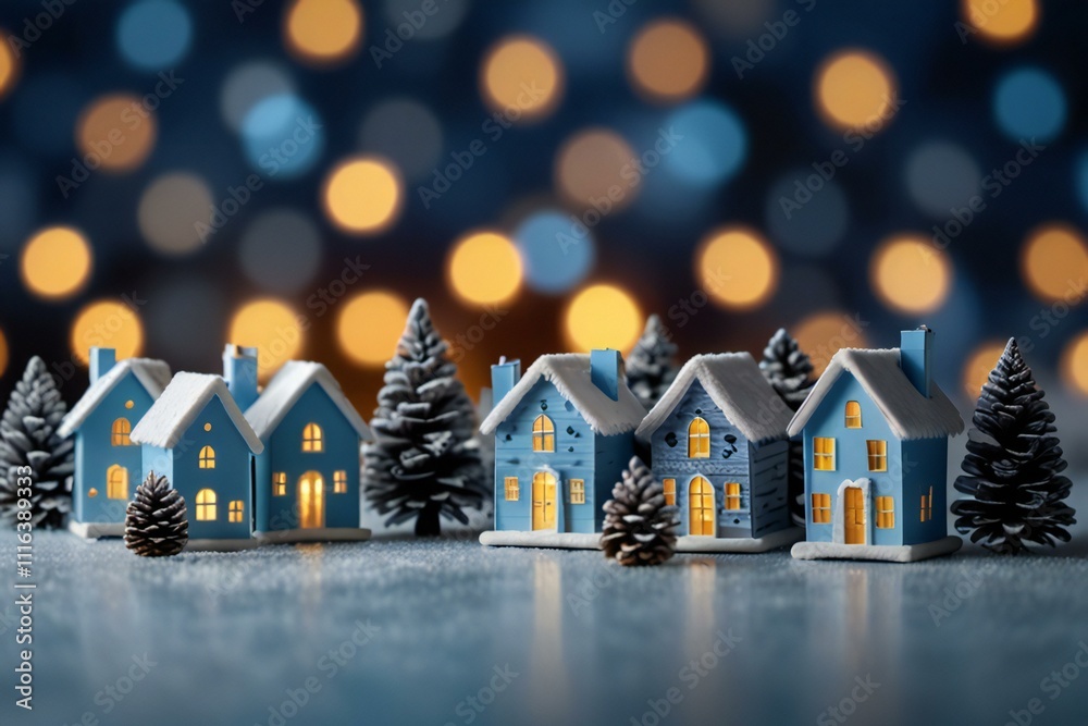 Obraz premium christmas tree in front of a house
