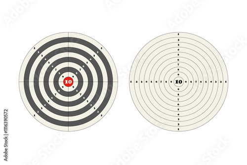 Targets isolated on white. vector illustrationset