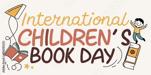 International Children's Book Day Vector Design Elements