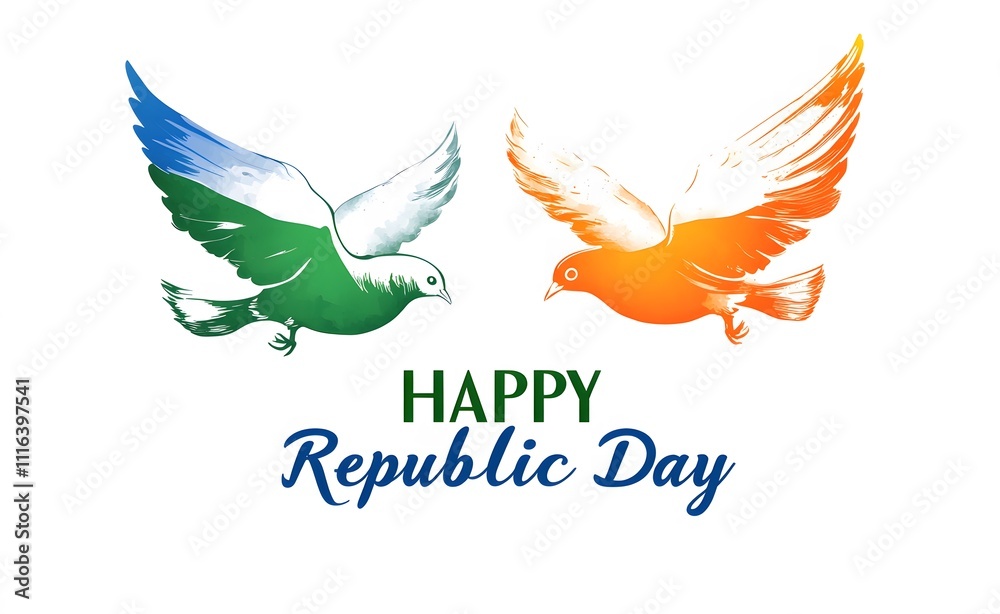 Fototapeta premium Happy Republic Day India