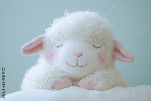 A plush sheep promotes relaxation for better sleep hygiene