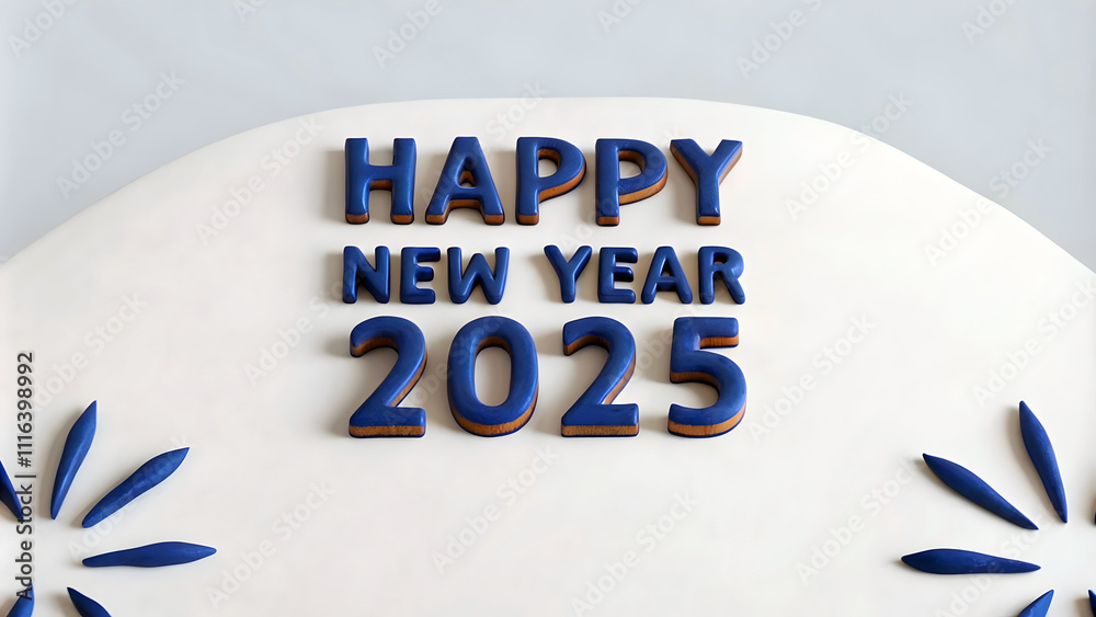 Happy new year 2025 background, festive template, banner, unique seasonal card design