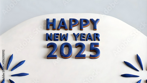 Obraz na płótnie Happy new year 2025 background, festive template, banner, unique seasonal card design w salonie