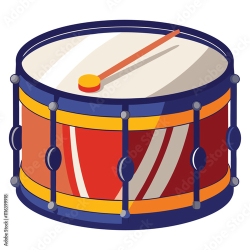 bass drum on white background