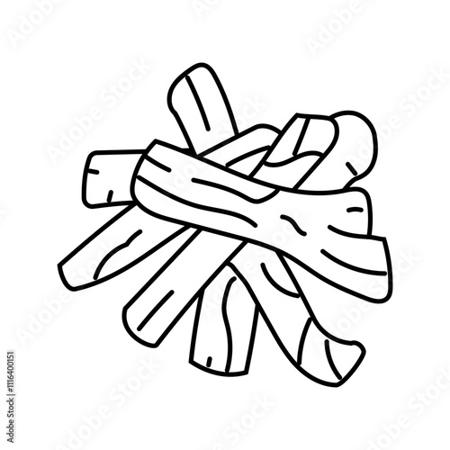 licorice root ayurvedic herb line icon vector. licorice root ayurvedic herb sign. isolated contour symbol black illustration