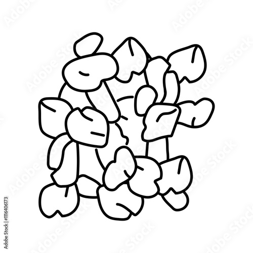 gotu kola ayurvedic herb line icon vector. gotu kola ayurvedic herb sign. isolated contour symbol black illustration