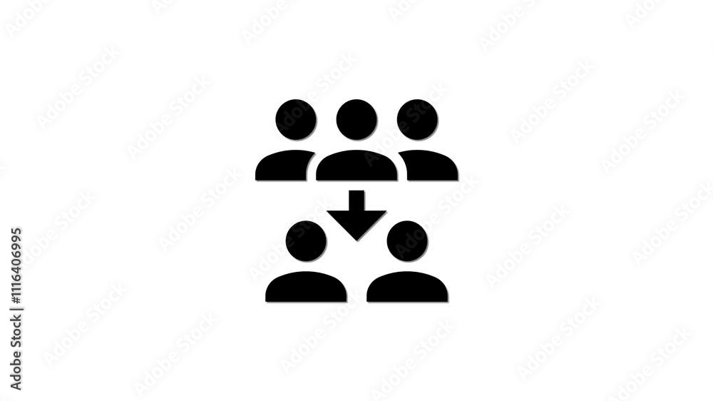 Group download icon with arrow, symbolizing bulk file download, data transfer, or group action in a clean, modern design. Group download icon with arrow, symbolizing bulk file download, data transfer, or group action in a clean, modern design.