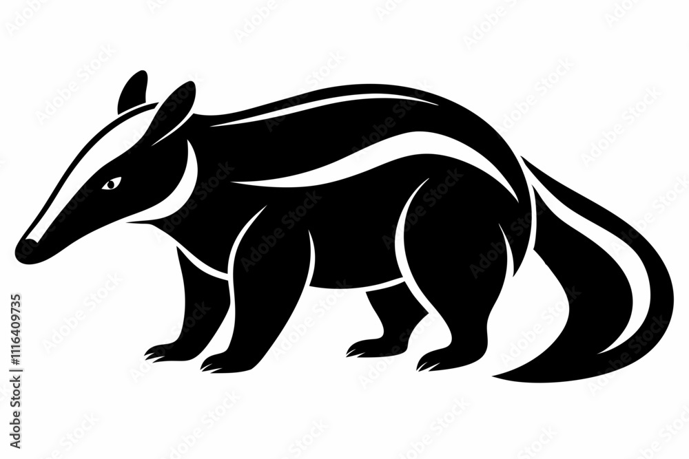 Obraz premium anteater line art silhouette vector illustration
