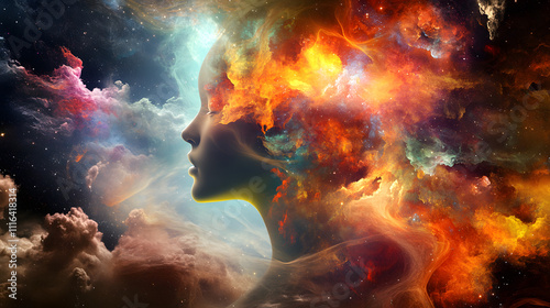 Surreal and Vivid Abstract Visualization of Narcolepsy's Impact on the Mind and Consciousness Journey