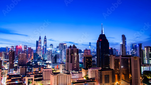 Photography Beautiful sunrise in the capital of Malaysia kuala lumpur.