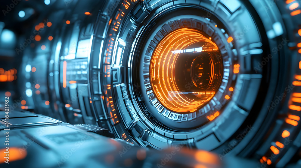 Futuristic 3D Illustration: Abstract Tech Background Futuristic 3D Illustration: Abstract Tech Background