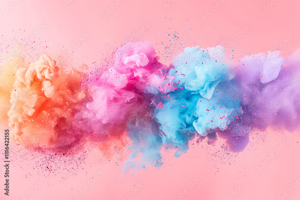 Colorful cloud of smoke with a pinkish purple and blueish purple swirl. Colorful cloud of smoke with a pinkish purple and blueish purple swirl.