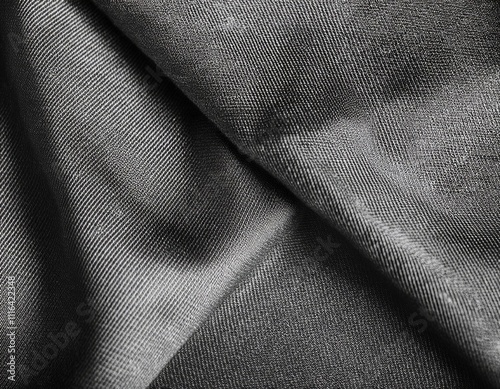 Dark colored fabric folds as background texture