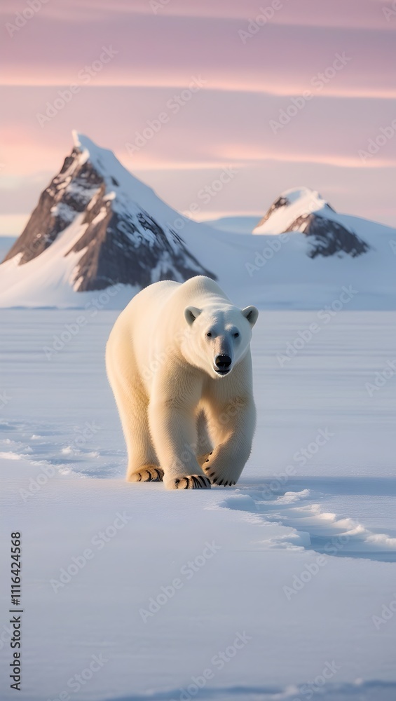 Obraz premium polar bear on ice
