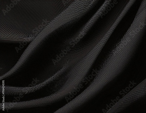 Dark colored fabric folds as background texture