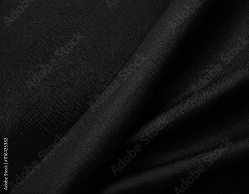 Dark colored fabric folds as background texture