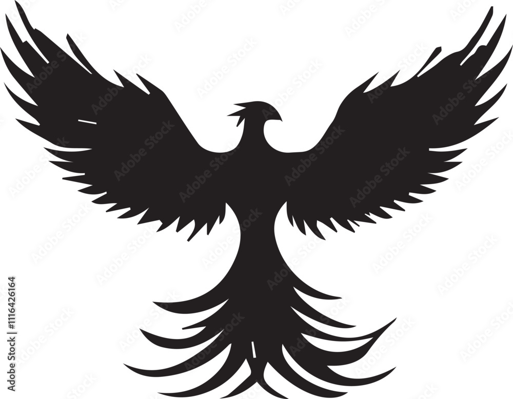 Obraz premium Phoenix silhouette vector EPS