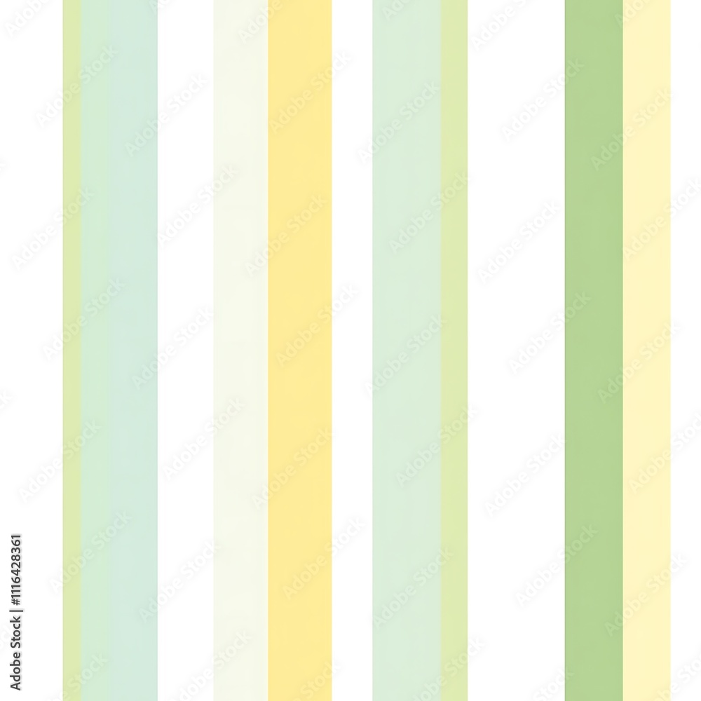 Fototapeta premium St patricks day green and white striped seamless pattern background with light green stripes, light yellow stripes, pale green stripes