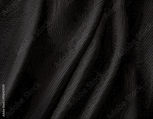 Dark colored fabric folds as background texture