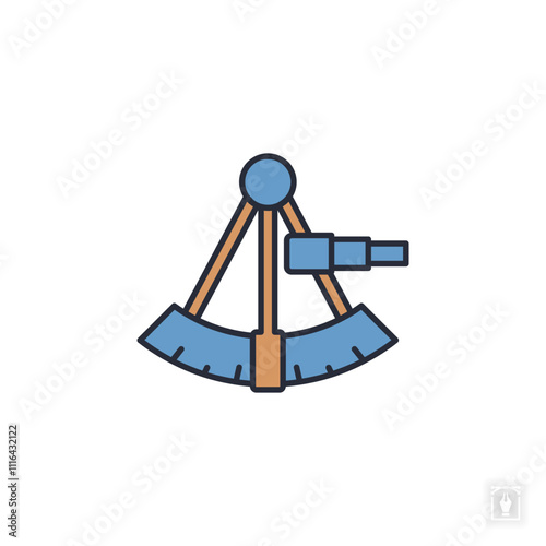 sextant icon. sextant Symbol sign for mobile concept and web design. Vector icon, Logo illustration, Vector graphics