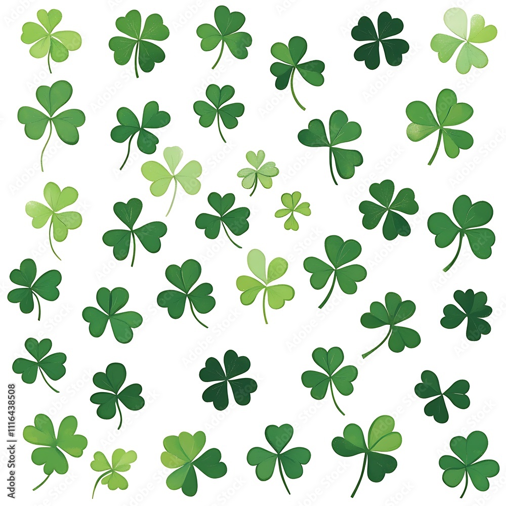 St. Patrick's Day frame, shamrocks, white background clipart St. Patrick's Day frame, shamrocks, white background clipart