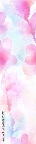 Abstract soft pink shapes in a loose watercolor style. 