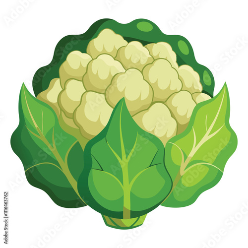 cauliflower on white background