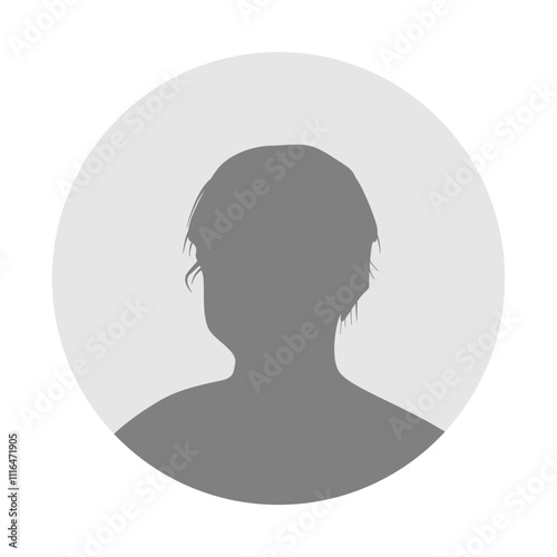 Vector flat illustration. Icons of man and woman. Avatar, user profile, person icon, profile picture. Suitable for social media profiles, icons, screensavers and as a template. Business concept.