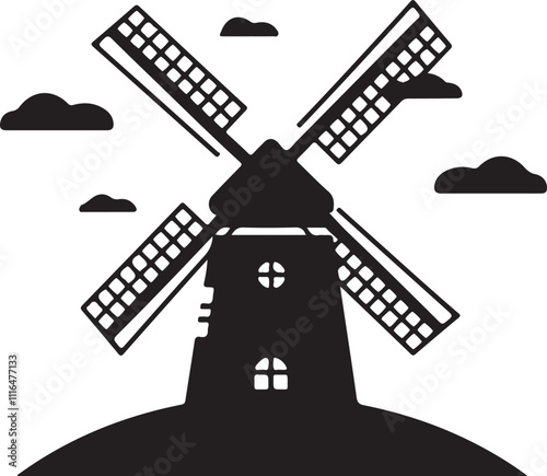 windmill in the wind