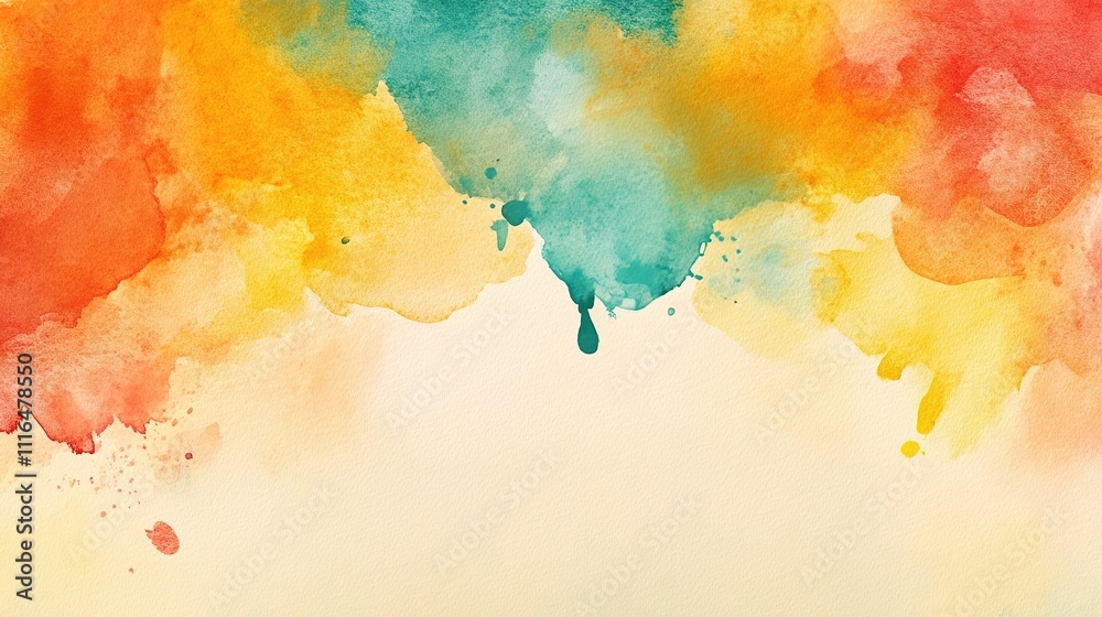 Fototapeta premium Vibrant watercolor heart on white background, symbolizing love