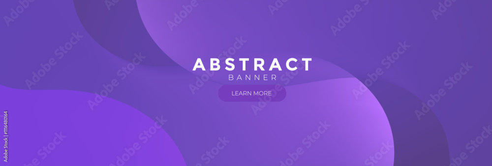 Abstract liquid banners, Violet banner

