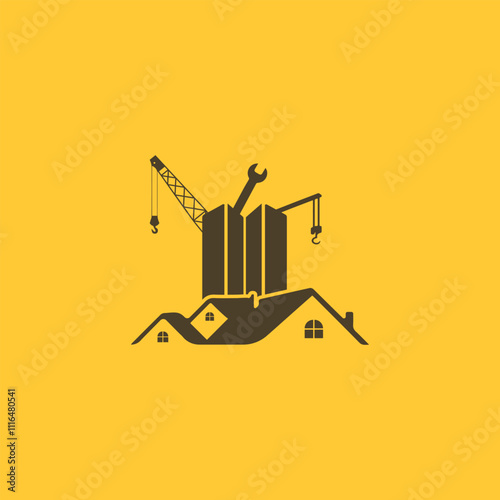Wallpaper Mural Real estate construction Repair vector logo design template Torontodigital.ca
