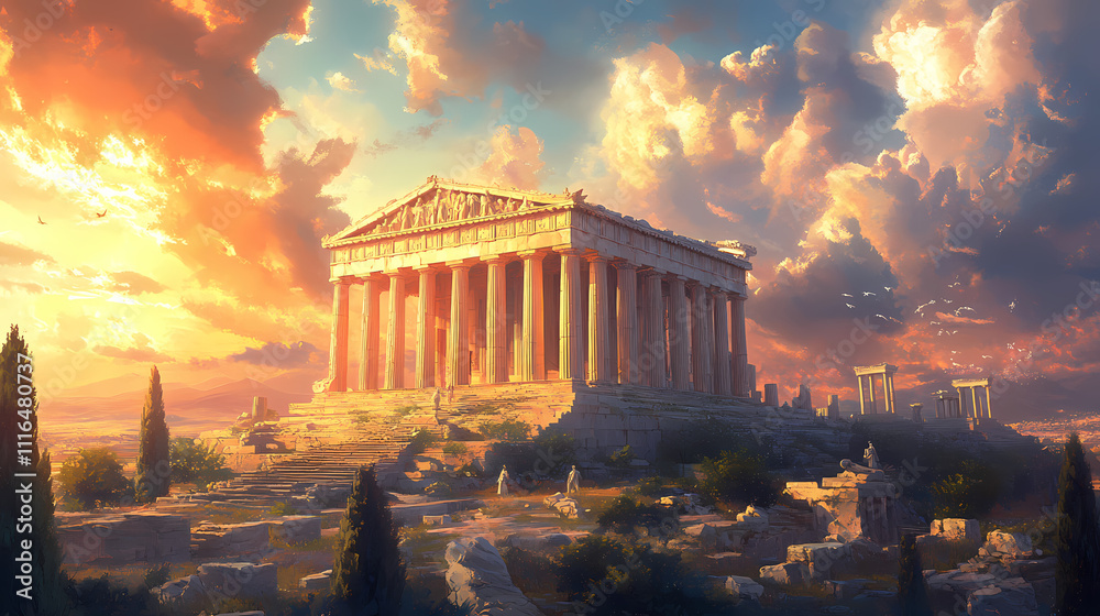 Obraz premium Wealthy Anime Manga Business Character in a Corporate Setting