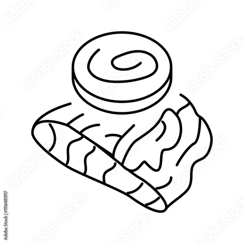 helminth meat parasite line icon vector. helminth meat parasite sign. isolated contour symbol black illustration