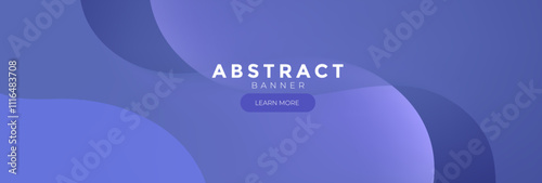 Blue web banner, Blue vector illustration abstract gradient poster with wave shapes Modern template for background