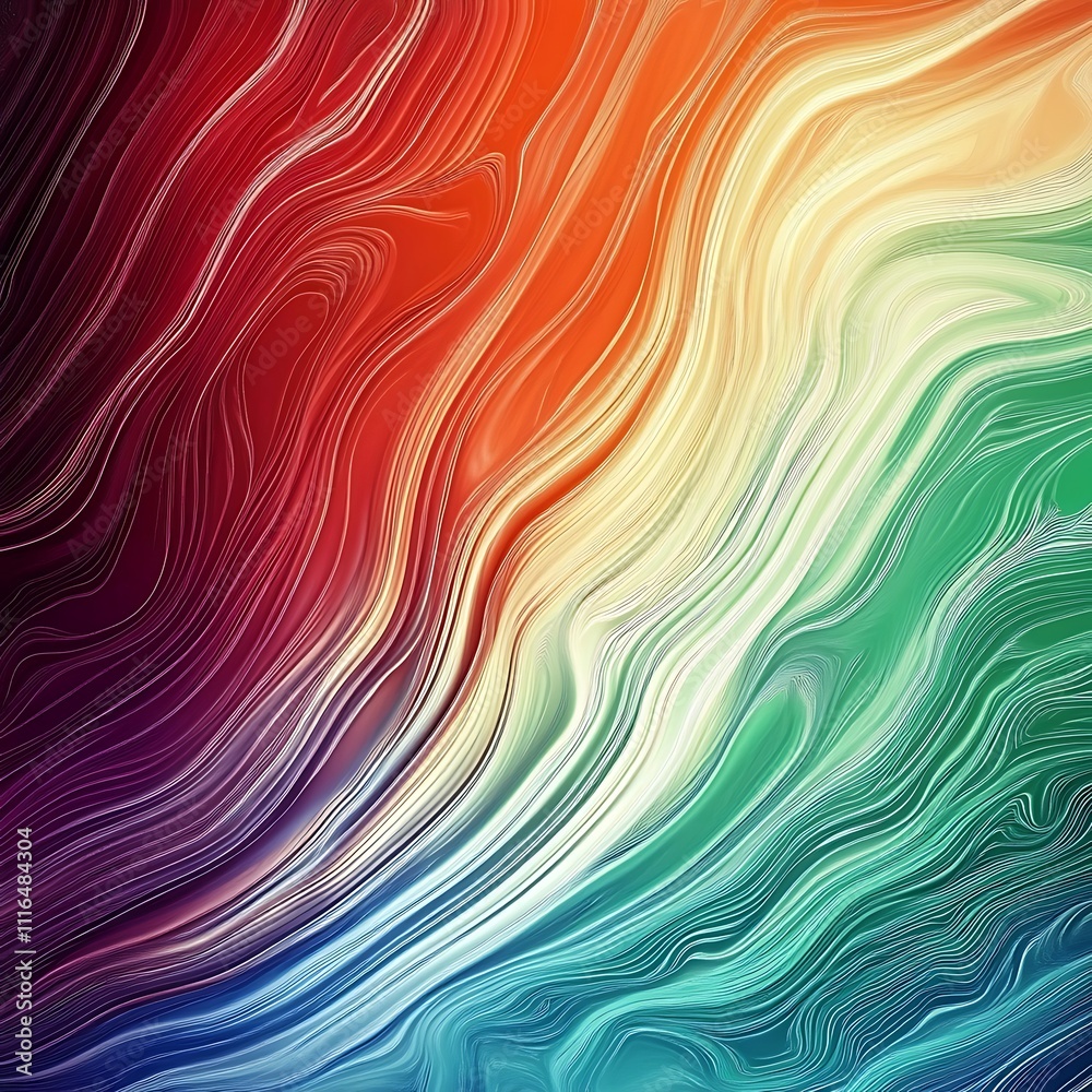Obraz premium Bright multicolored fractals forming abstract striped textured background