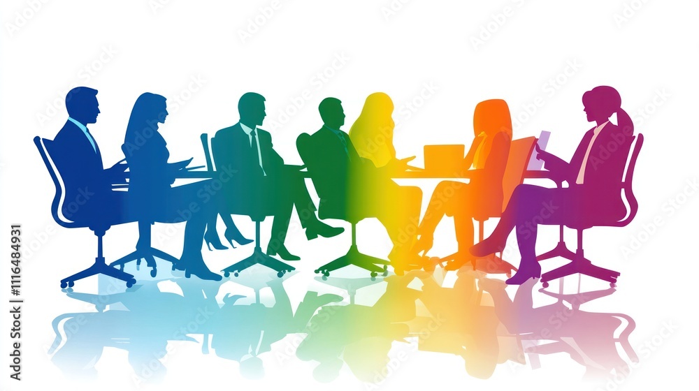 Fototapeta premium Diverse Business Team Meeting Around Table