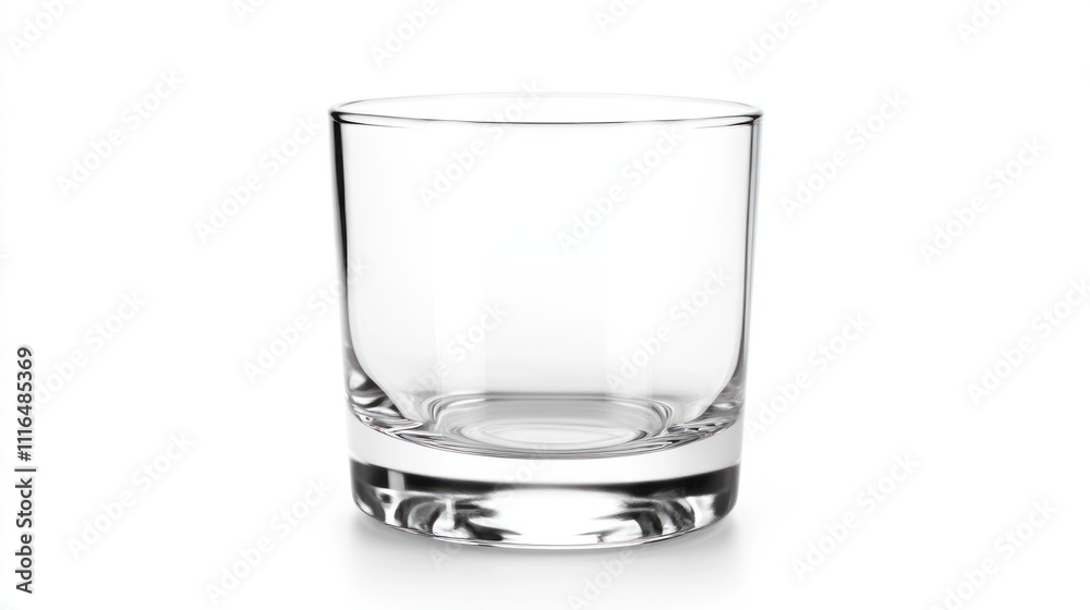 Empty Clear Glass Shot Glass On White Background Empty Clear Glass Shot Glass On White Background