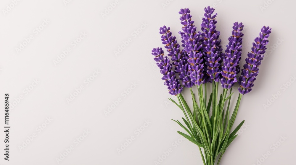 Obraz premium Minimalist lavender bouquet indoor floral arrangement for serenity and calmness