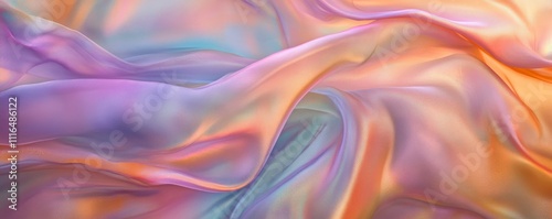 Wallpaper Mural Abstract silk fabric with colorful gradients flowing smoothly, texture and elegance concept Torontodigital.ca