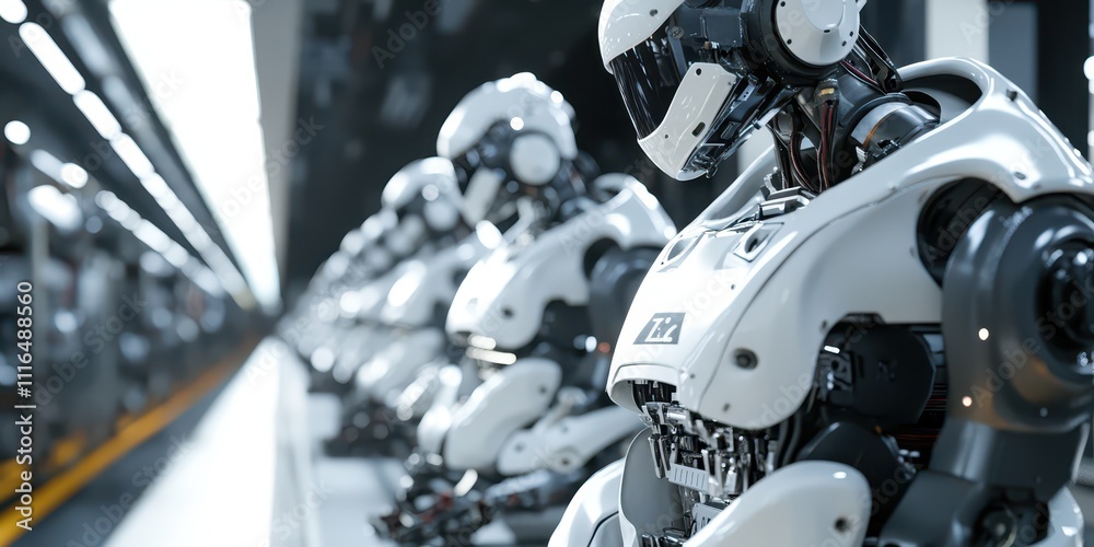 Fototapeta premium Factory worker measuring parts with a caliper, tools scattered on a workbench, space for text.