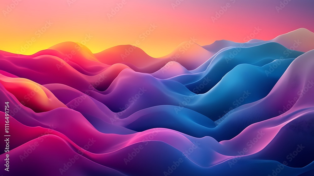 Obraz premium Vibrant Gradient Waves to Enhance Any Modern Visual Project