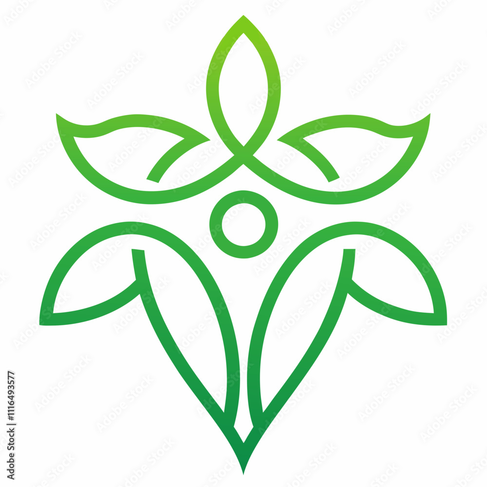 A simple Green Harmony vector white background A simple Green Harmony vector white background