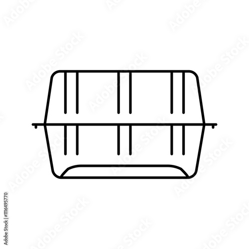 container plastic package line icon vector. container plastic package sign. isolated contour symbol black illustration